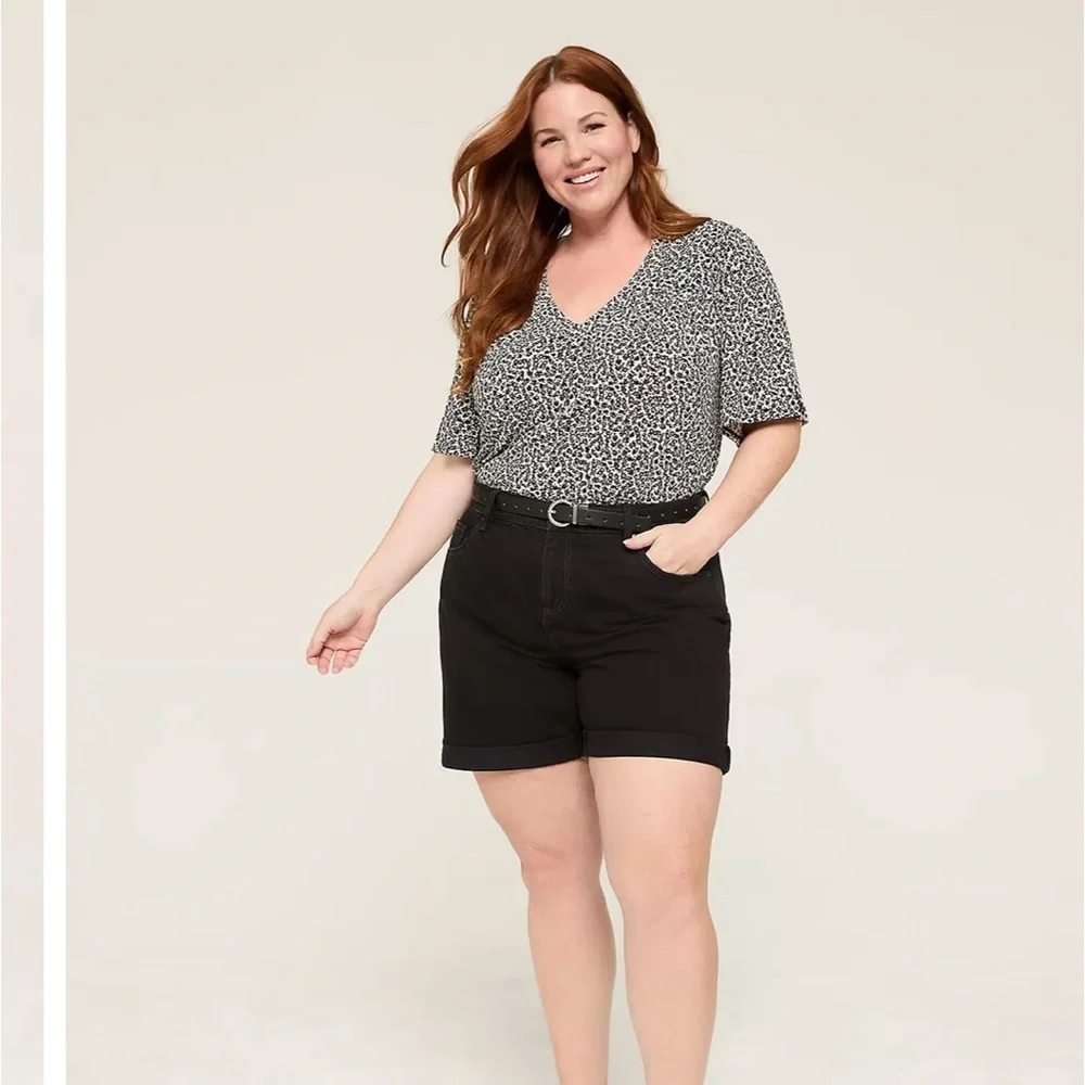 Lane Bryant Black Jean Shorts - Picture 5 of 6